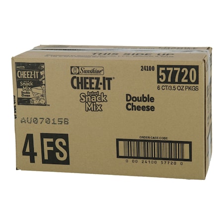 Cheez-It Cheez-It Double Cheese Crackers Snack Mix 3.5 oz. Bag, PK6 2410057720